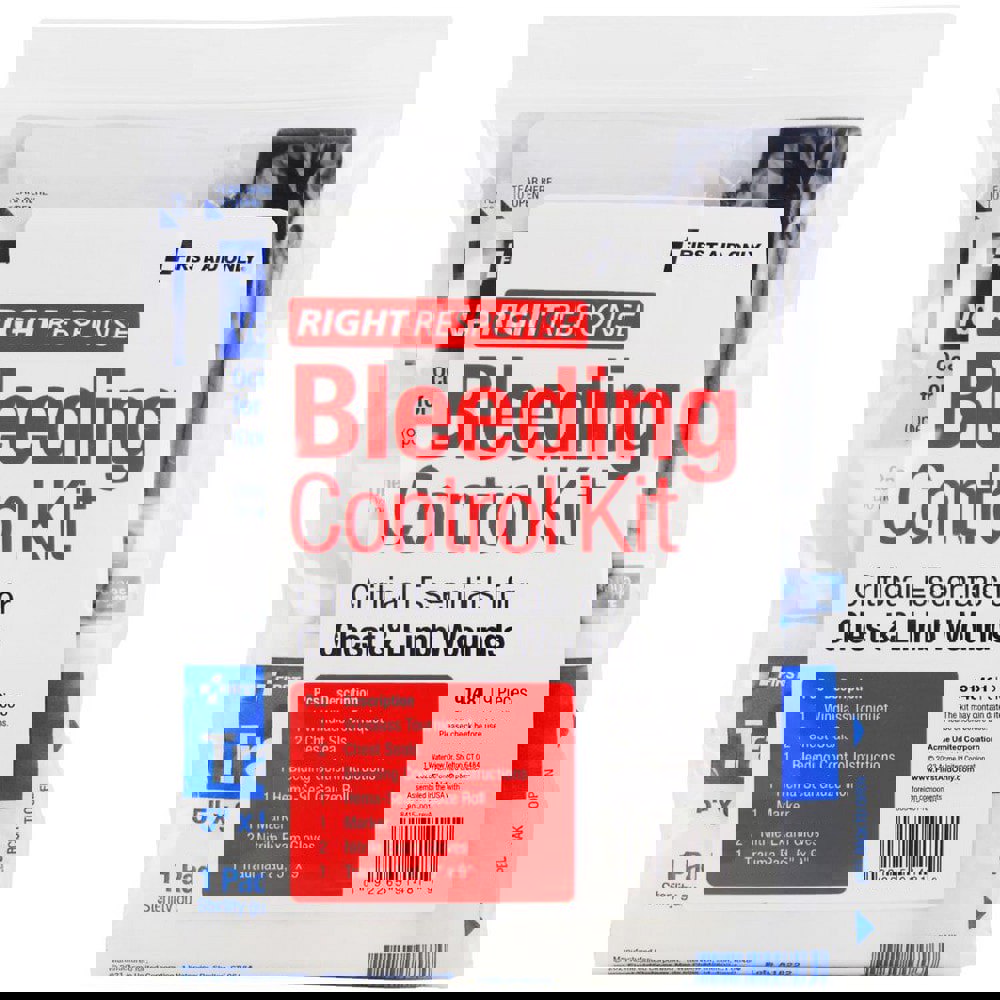 Emergency Prep Kits; Kit Type: Bleeding Control ; Container Type: Bag ; Container Material: Plastic ; Color: Clear ; Overall Length: 2.00in ; Overall Height: 9in